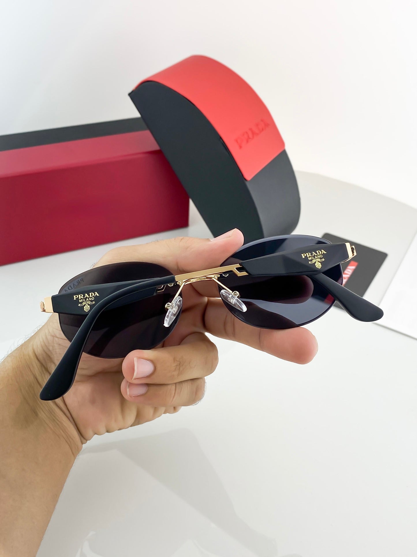 Prada Inspired Rimless Premium Sunglasses
