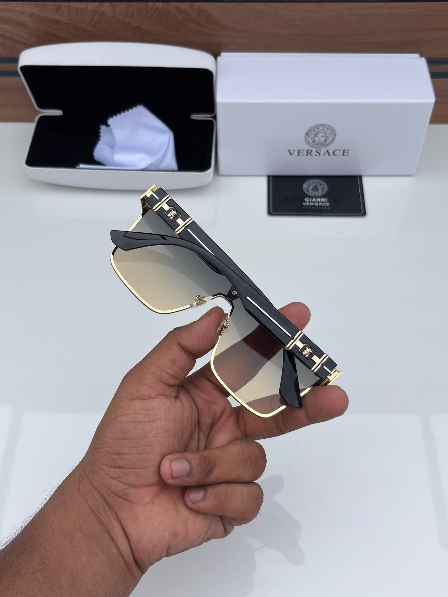 Versace Inspired Designer Sunglasses – Bold Frame Luxury UV400 Eyewear for Men & Women