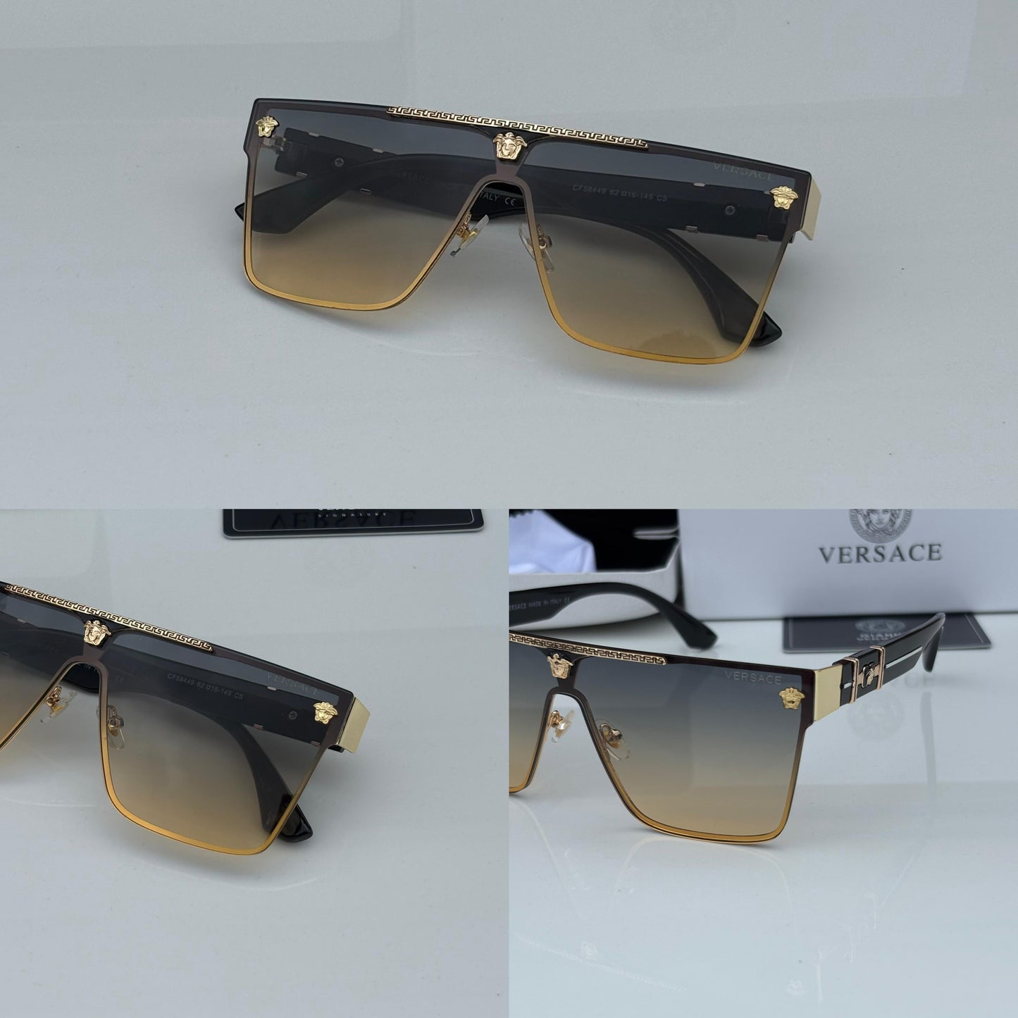 Versace Inspired Designer Sunglasses – Bold Frame Luxury UV400 Eyewear for Men & Women
