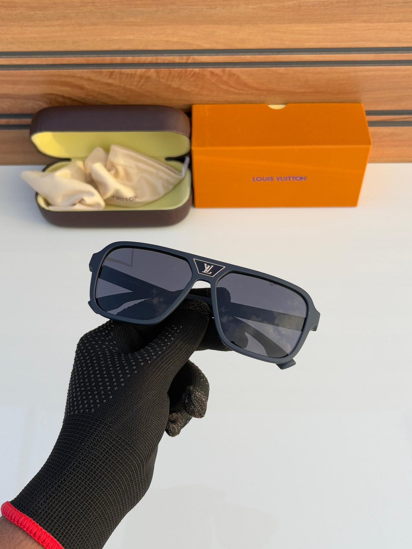 Louise Vuitton inspired black Sunglasses