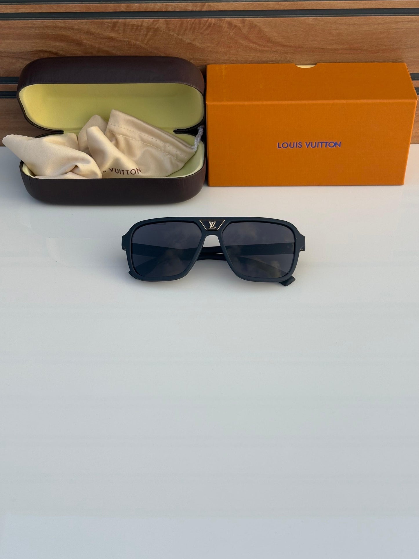 Louise Vuitton inspired black Sunglasses
