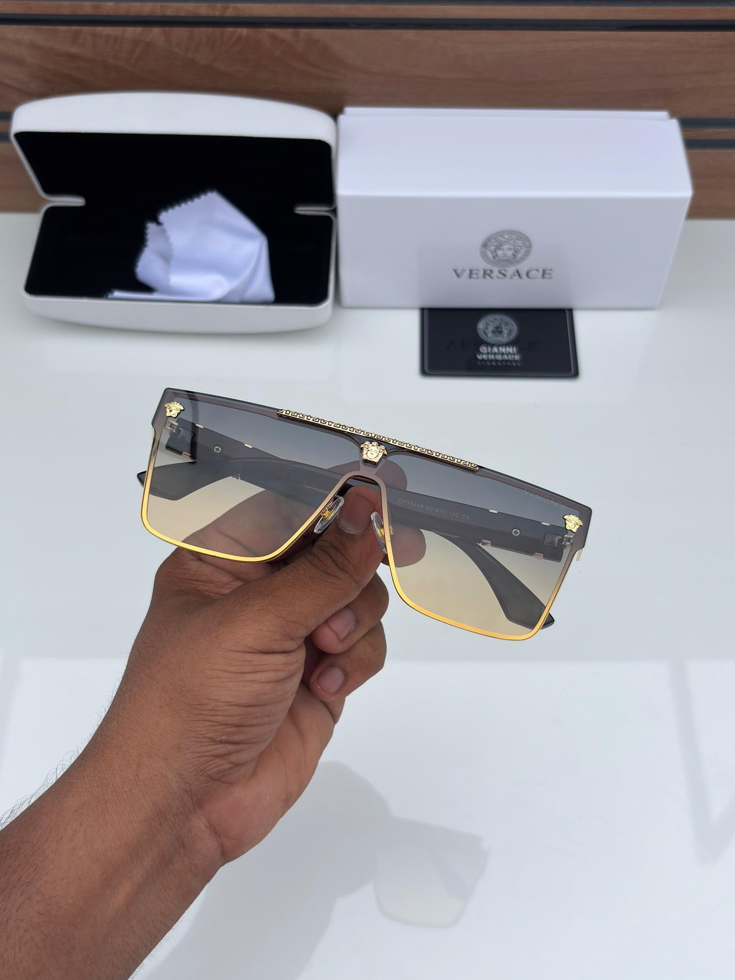 Versace Inspired Designer Sunglasses – Bold Frame Luxury UV400 Eyewear for Men & Women