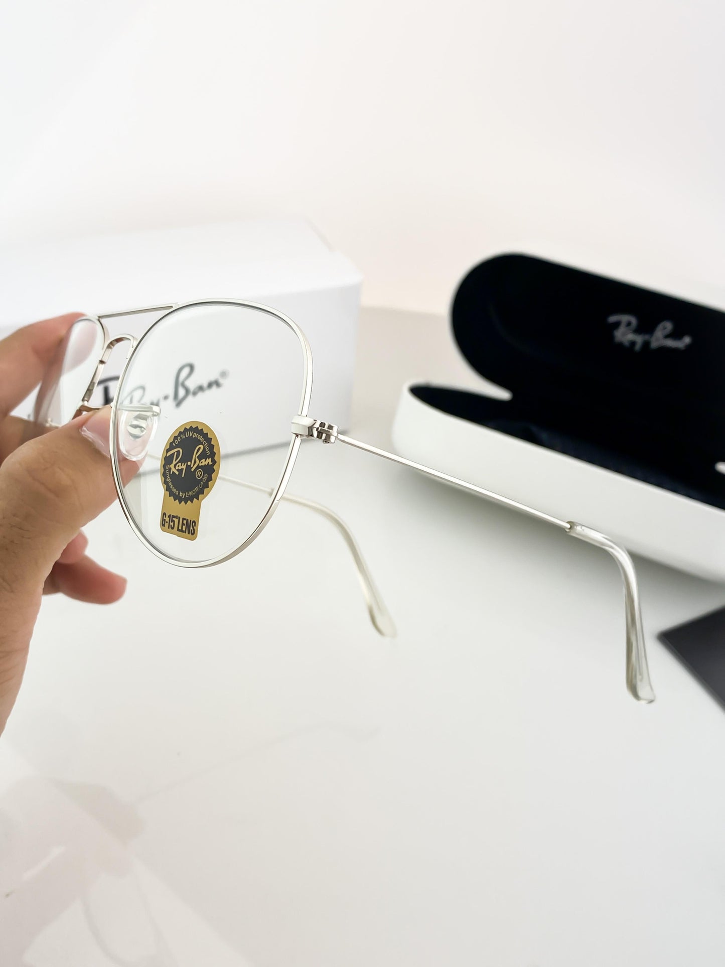 Ray-Ban Inspired Transparent Premium Sunglasses