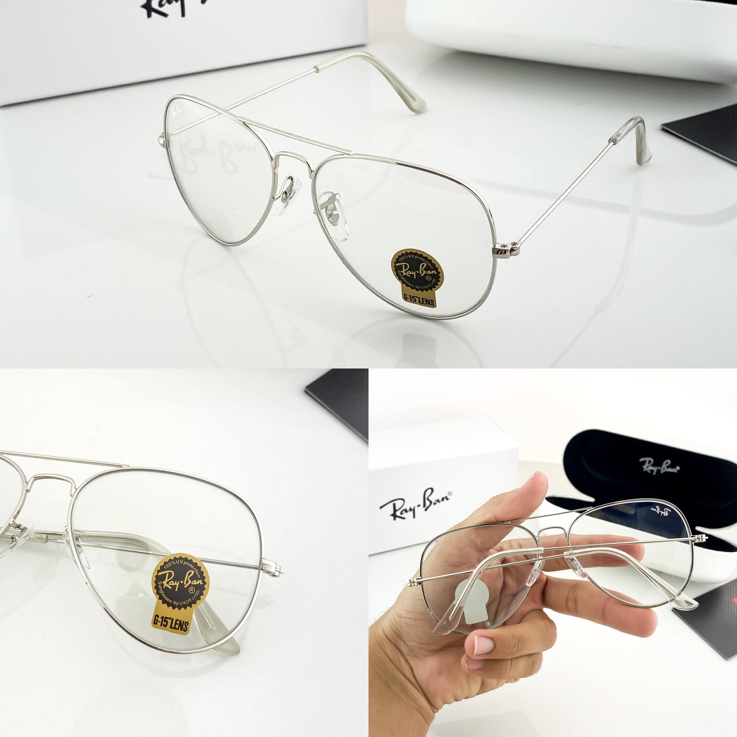 Ray-Ban Inspired Transparent Premium Sunglasses