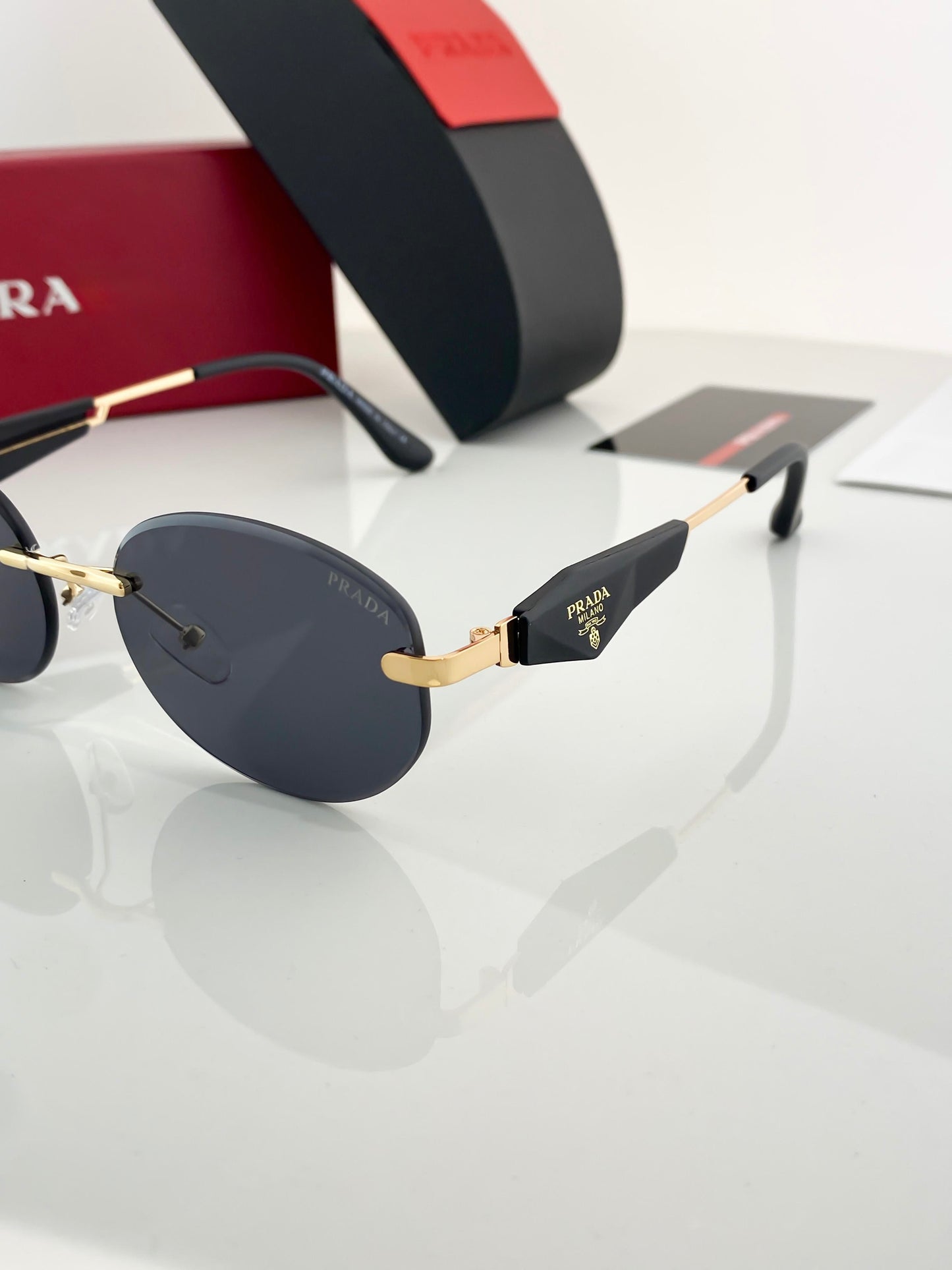 Prada Inspired Rimless Premium Sunglasses