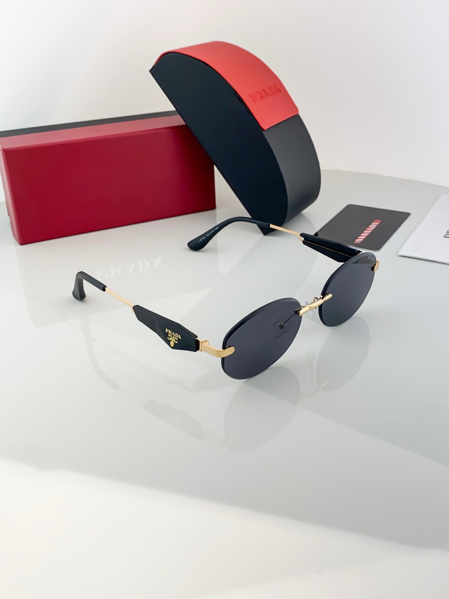 Prada Inspired Rimless Premium Sunglasses