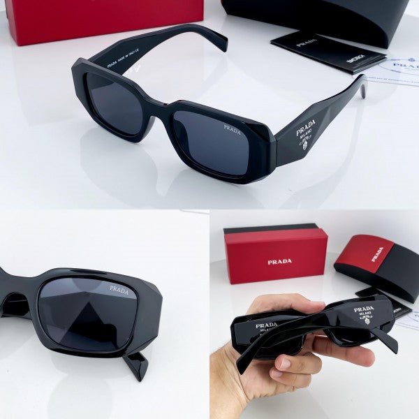 Prada Inspired Black Premium Sunglasses – Karan Aujla Style